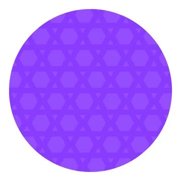 Purple star weave pattern round shape flat vector illustration graphic design Ilustração Stock