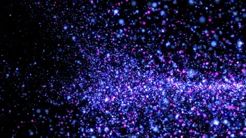 Purple stardust particles, computer generated image Stock Footage 139139726