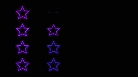 Purple stars pattern with neon light Видео 209810882