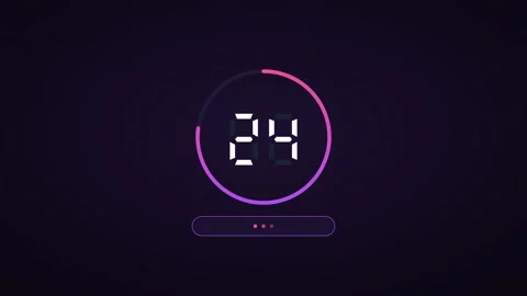 Purple Starting Soon Stream Countdown Timer 30 Seconds for gaming streams Stock Footage 342629386