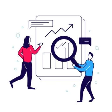 Purple statistics Ilustración de archivo