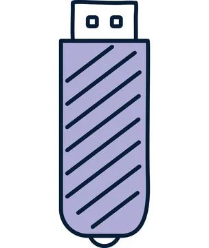 Purple stick memory Stock Illustration