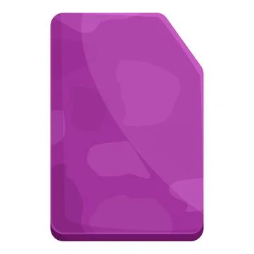 Purple stone slab with rounded corner is being isolated on white background Ilustración de archivo