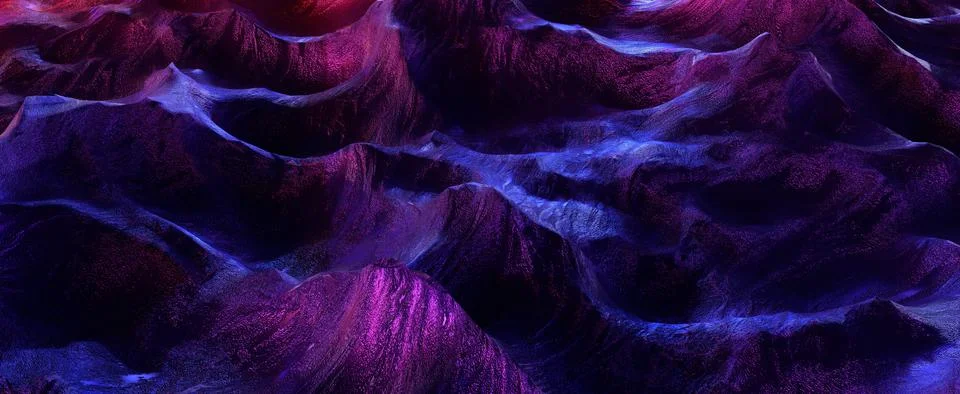 Purple stone waves with blue gradient background Illustrazione stock
