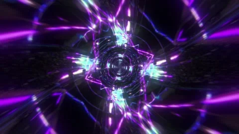 Purple Strand Tunnel VJ Loop Stock Footage 330001095