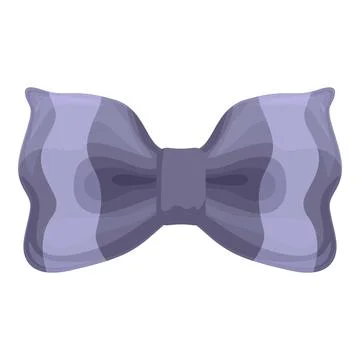 Purple striped bow tie adding a touch of elegance and style Stock Illustration