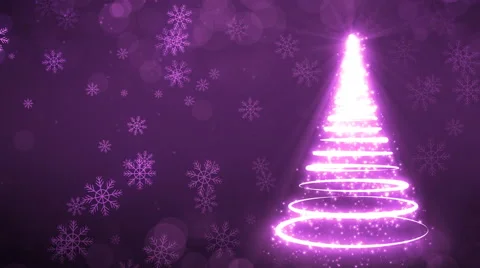Purple Strokes Christmas Tree Stock Footage 44754056