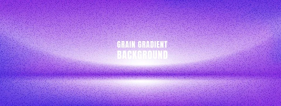 Purple studio vector background with grain texture and a luminous violet horizon Illustrazione stock