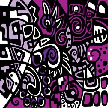 Purple stylized abstraction Stock Illustration