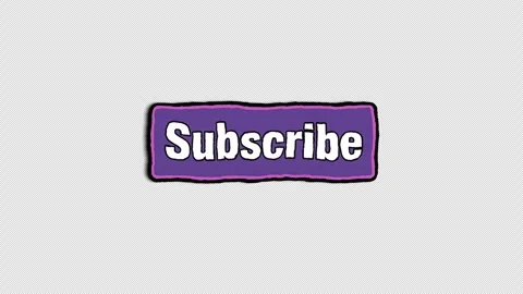 Purple Subscribe Button Wiggle Sticker, Doodle Style Stock Footage 321062357