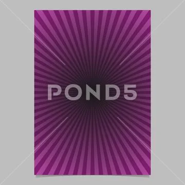 Purple sun burst brochure template - gradient vector page background Stock Illustration
