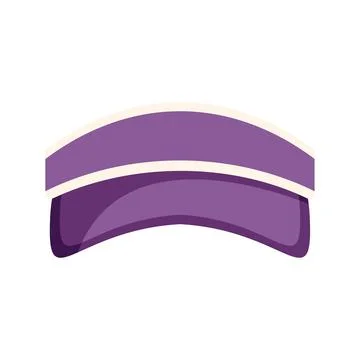 Purple sun visor protecting from sunlight with empty space for logo Stock Illustration