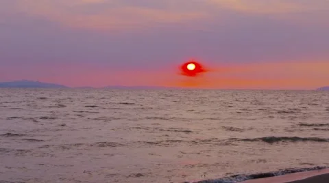 Purple Sunset Stock Footage 50919733