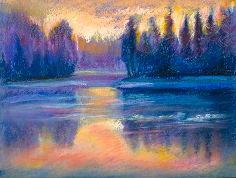 Purple sunset Stock Illustration