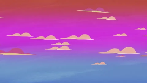 Purple sunset landscape with clouds Stock Footage 167434878