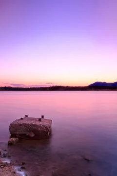 Purple sunset Stock Photos