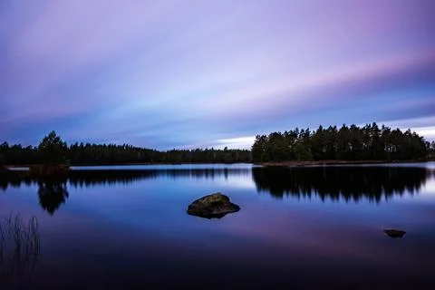 Purple sunset Stock Photos