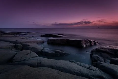 Purple sunset Stock Photos