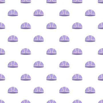 Purple swimming cap pattern on white background Stock Illustration