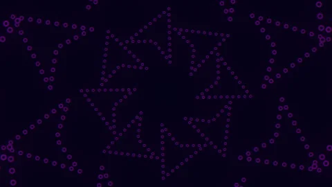 Purple symmetrical dot pattern in circular shape Vídeos de archivo 263814291