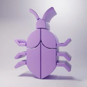 Purple System bug concept icon isolated on grey background. Code bug concep.. Stockillustratie