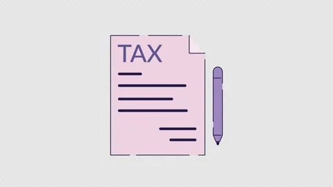 Purple tax form Stock Footage 333674863