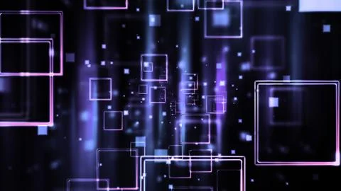 Purple Tech Tunnel Data Stream Stock Illustration