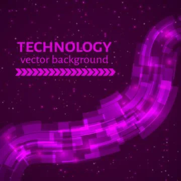 Purple technology abstract background. Cosmic vector illustration. Easy to ed Stock-Illustration