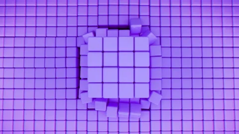 Purple Technology Cubes Stock Footage 231349120