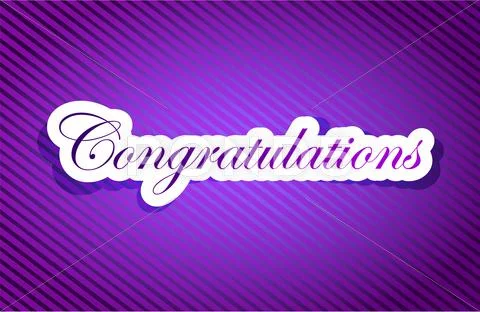 Purple texture congratulations illustration Stock Illustration