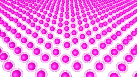 Purple three-dimensional sphere with a frame spinning on a white background. 3d  Stock Footage 102297025