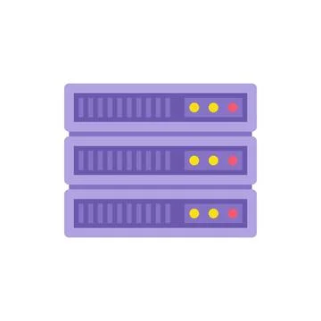 Purple three rectangle control panel with multicolored indicator vector flat  Stock Illustration