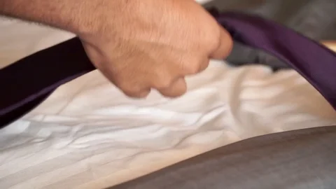 Purple tie Stock Footage 104766690