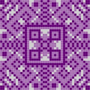 Purple tile with square mosaic Stock Illustration