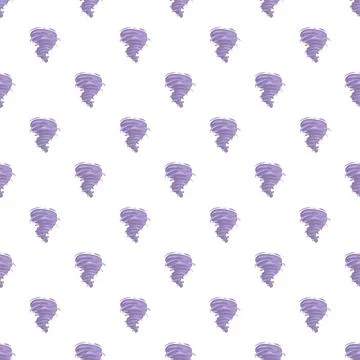 Purple tornado seamless pattern creating stormy background Stock Illustration