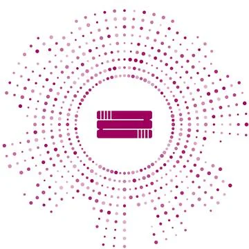 Purple Towel stack icon isolated on white background. Abstract circle random Stock Illustration