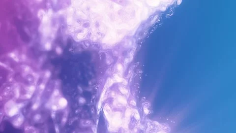 Purple translucent fluid cloud on a blue background Stock Footage 341503841