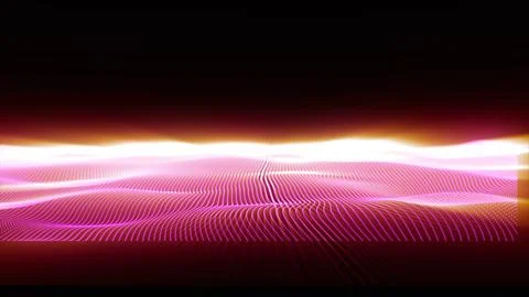 Purple trapcode particles wave flow digital abstract background isolated on.. 스톡 일러스트