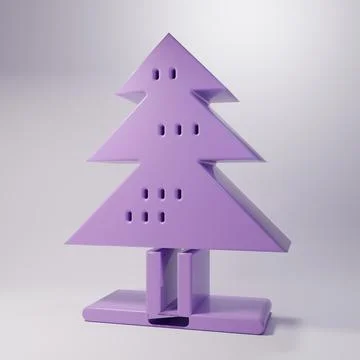 Purple Tree icon isolated on grey background. Forest symbol. Minimalism con.. Stockillustratie