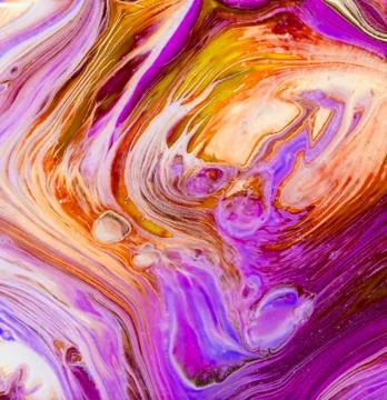 Purple Tree Ring Acrylic Pour Painting Stock Illustration