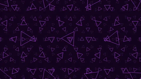 Purple triangle pattern on black background Stock Footage 278064487