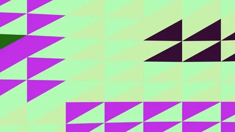 Purple Triangles Pattern on Green Background. Stock Footage 329292343
