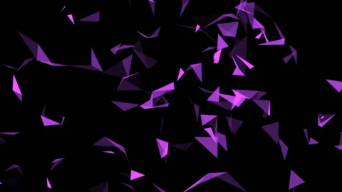 Purple triangles.Plexus structure evolving in organic motion. Abstract Stock Footage 95450616