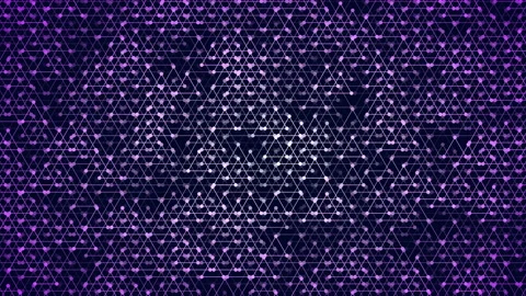 Purple Triangular Grid Pattern With Varied Shades Video Background Stock Footage 338220529