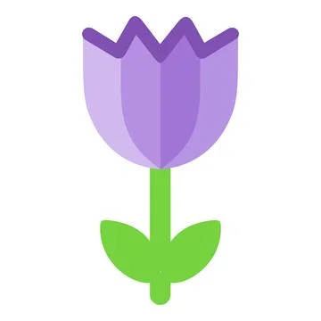 Purple tulip flower icon vector graphic design illustration, representing nature Stock-Illustration