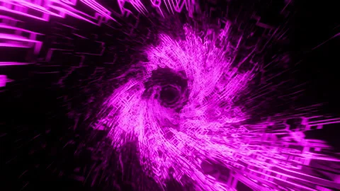 Purple tunnel with hypnotic lines. Seamless looped animation 002 Stock Footage 168921445