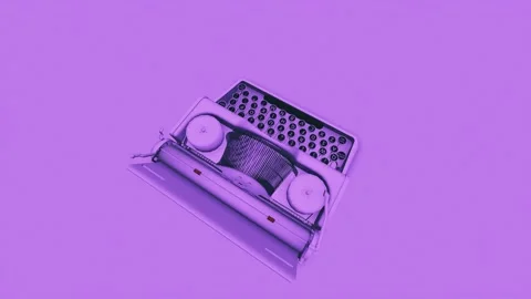 Purple Typewriter 스톡 동영상 154645355