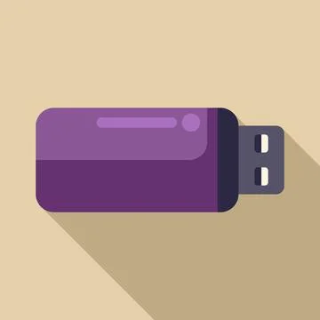 Purple usb flash drive storing digital data technology イラスト素材