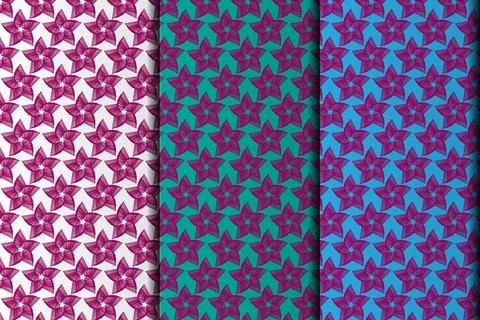 Purple vector changeable seamless pattern design template. Stock Illustration