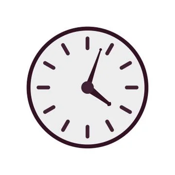 Purple vector clock icon Stock Illustration
